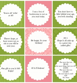 Happy 40th Birthday Labels